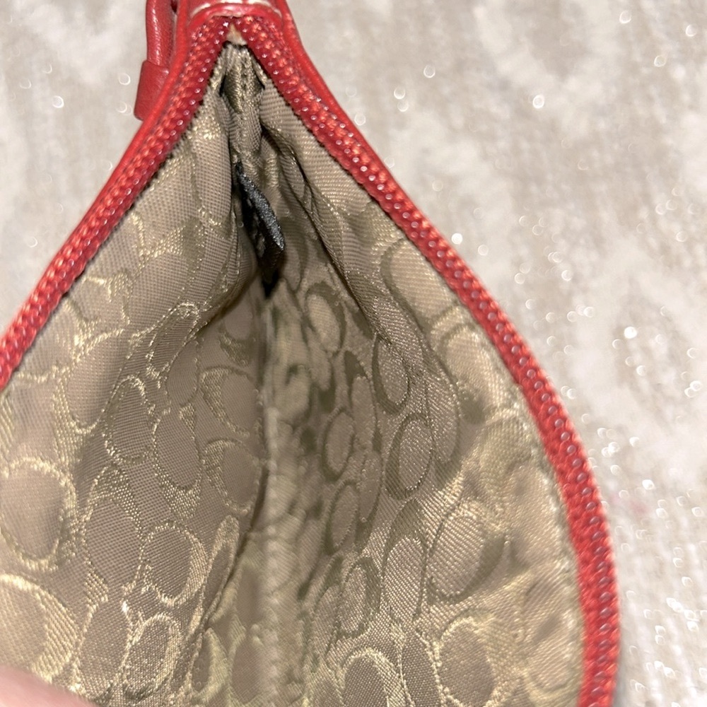 Coach Red Leather Wristlet - Picture 11 of 14
